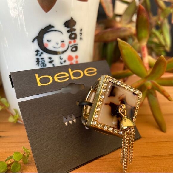 Silver Animal Print ResinTassel bebe Statement Ring $16 each or bundle 3 for $25 - Picture 6 of 7
